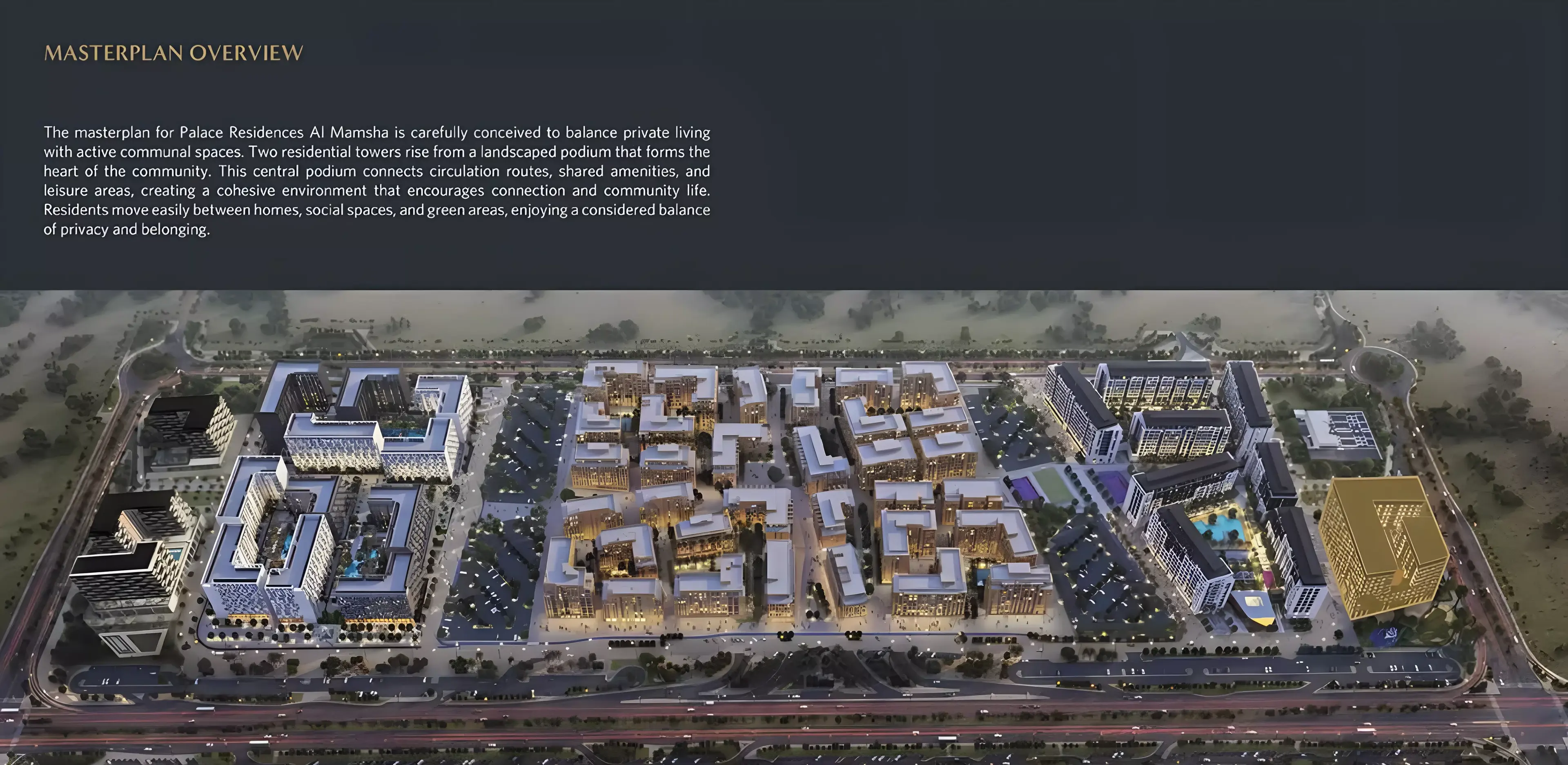Masterplan for Palace Residences Al Mamsha
