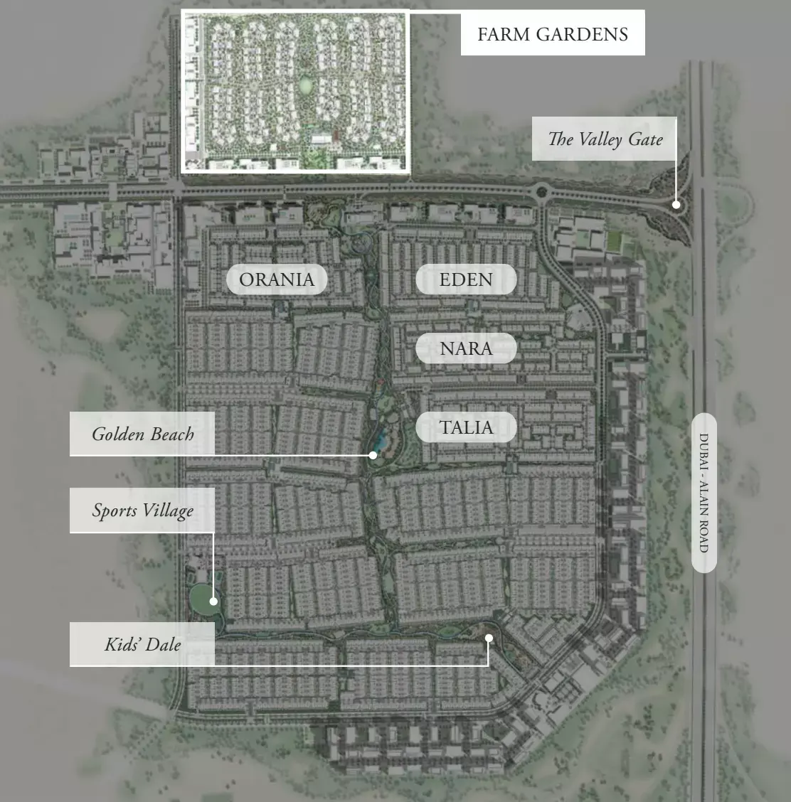 Masterplan for The Farm Gardens By Emaar