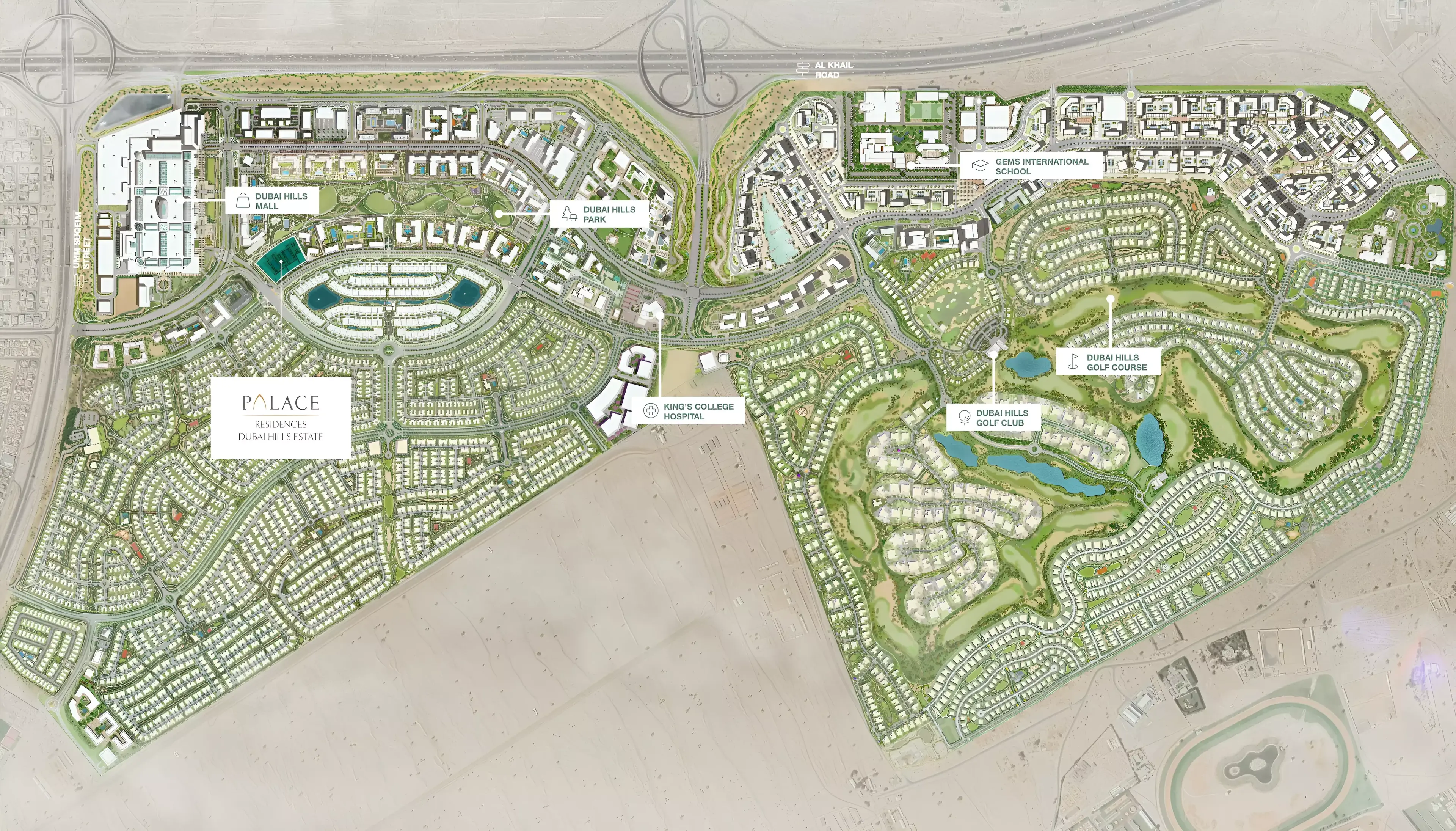 Masterplan for Palace Residences Dubai Hills