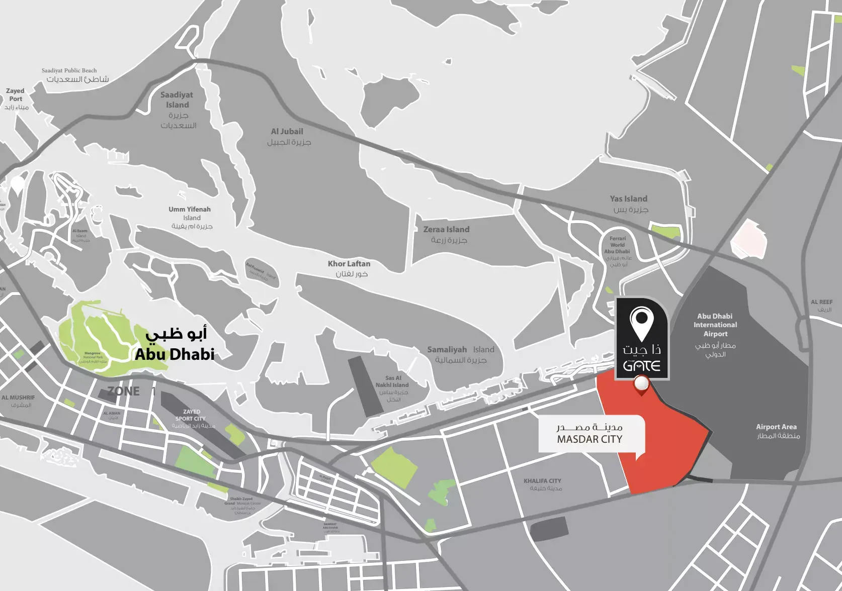 Masterplan for The Gate Masdar City