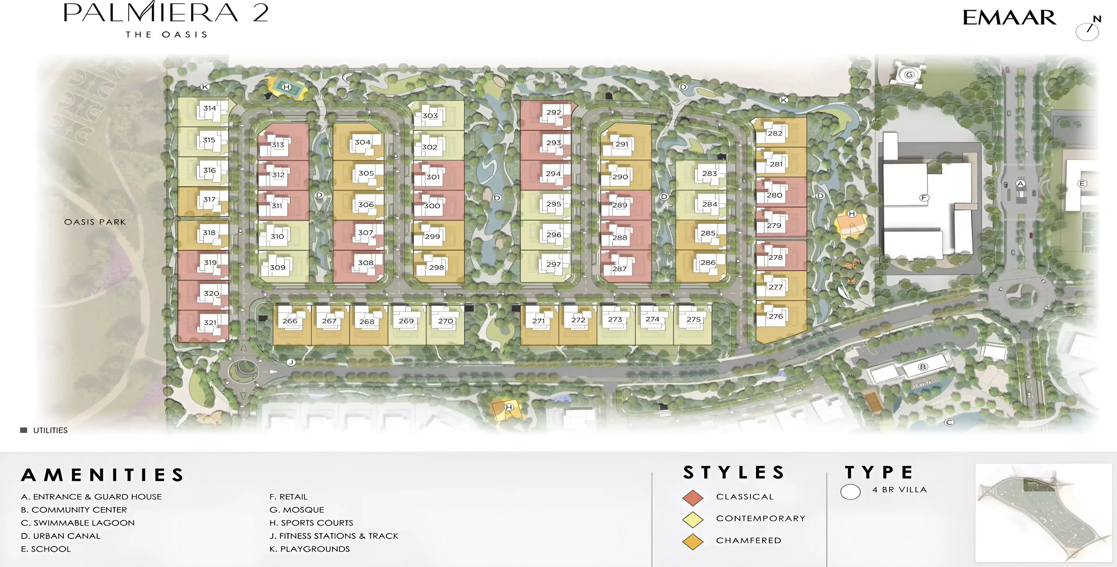 Masterplan for Palmiera 2 at The Oasis
