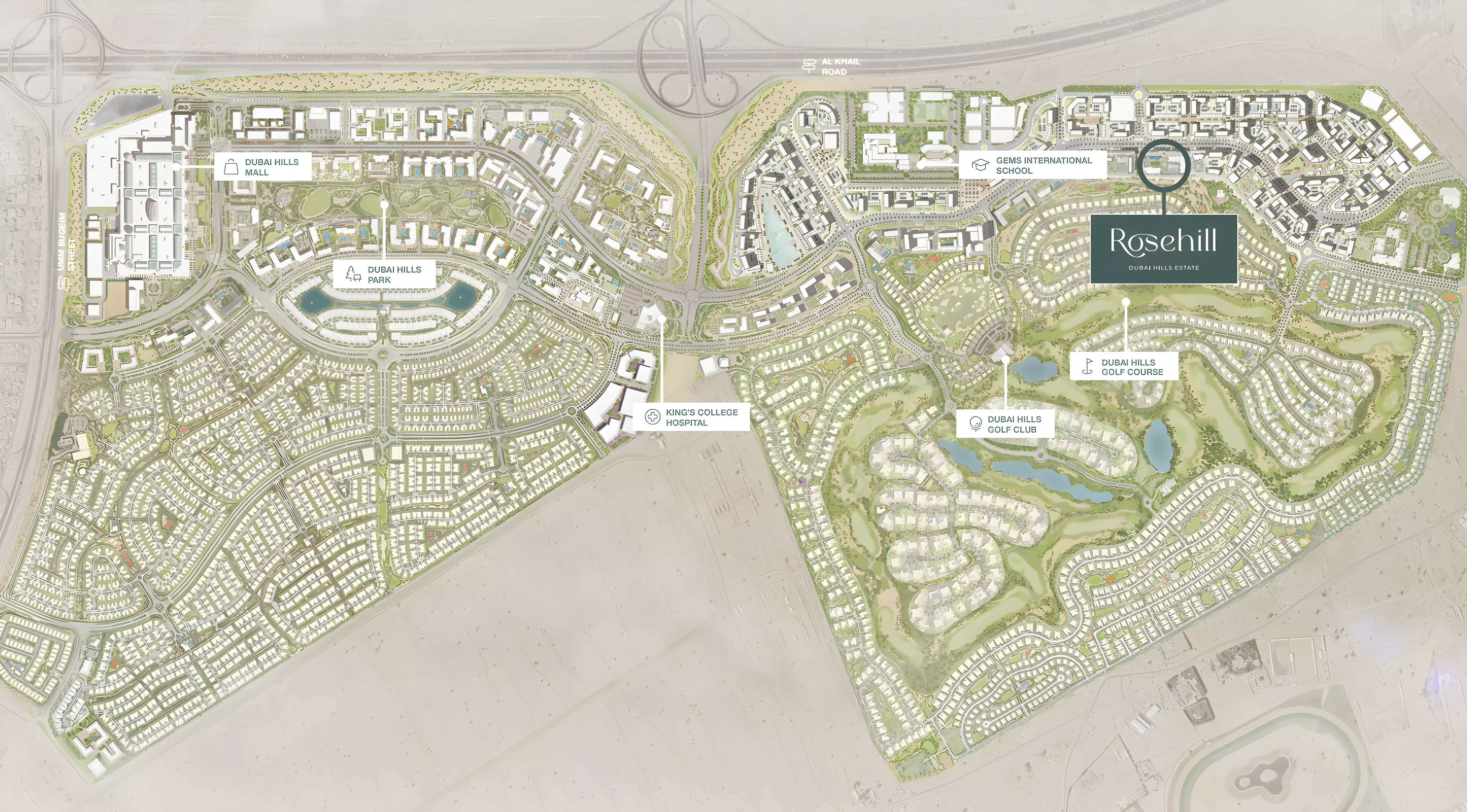 Masterplan for Rosehill by Emaar