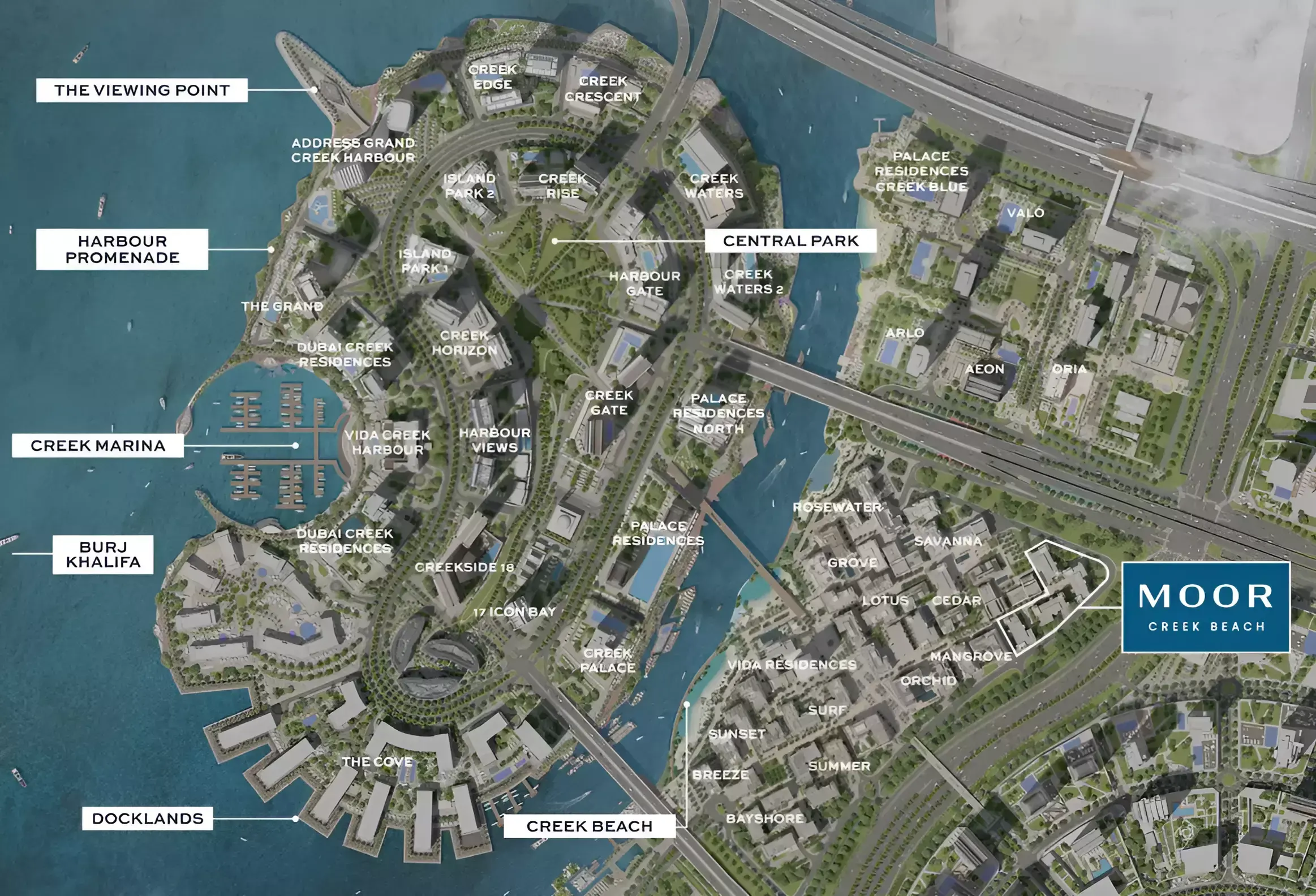 Masterplan for Moor at Creek Beach