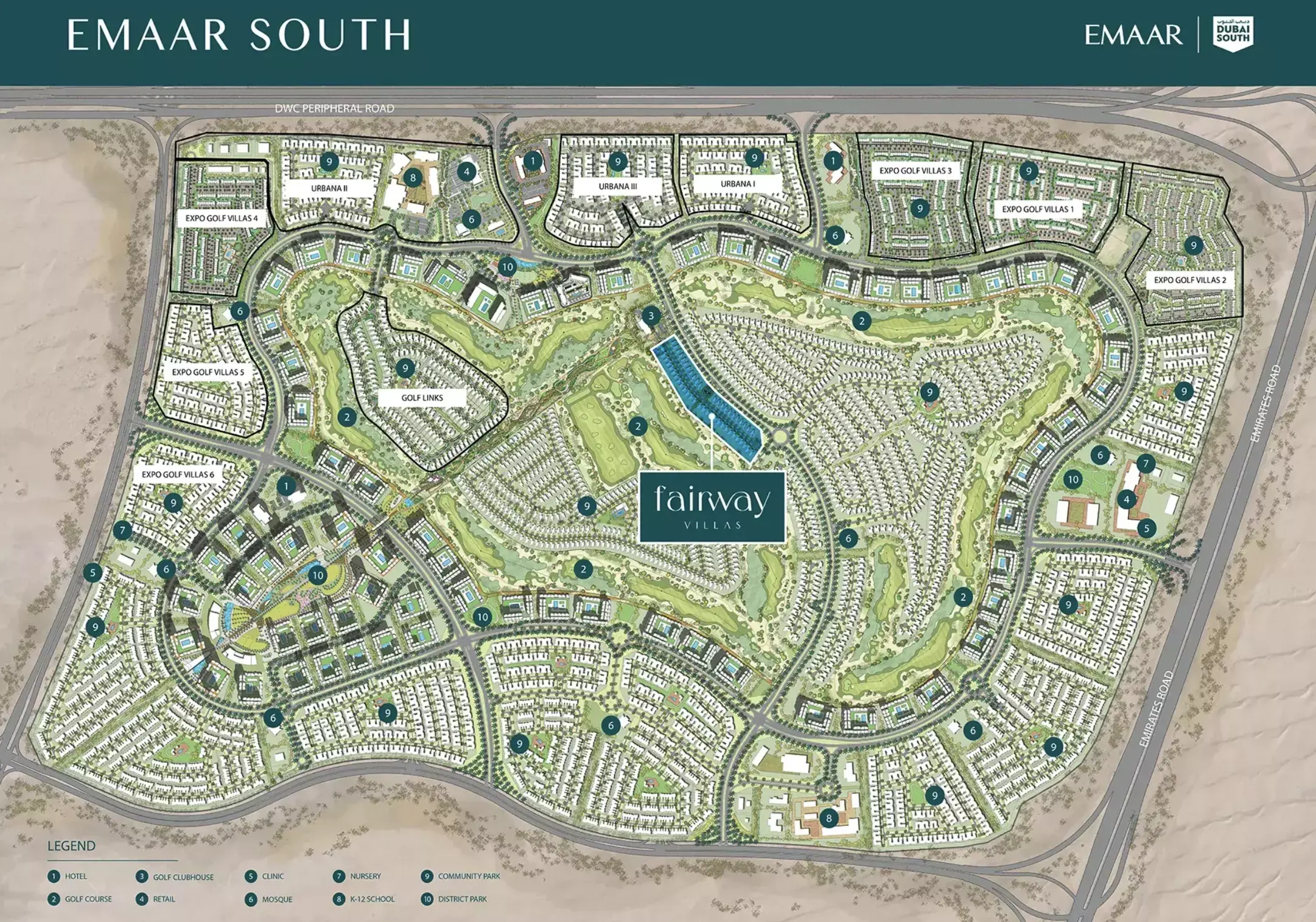 Masterplan for Fairway Villas By Emaar