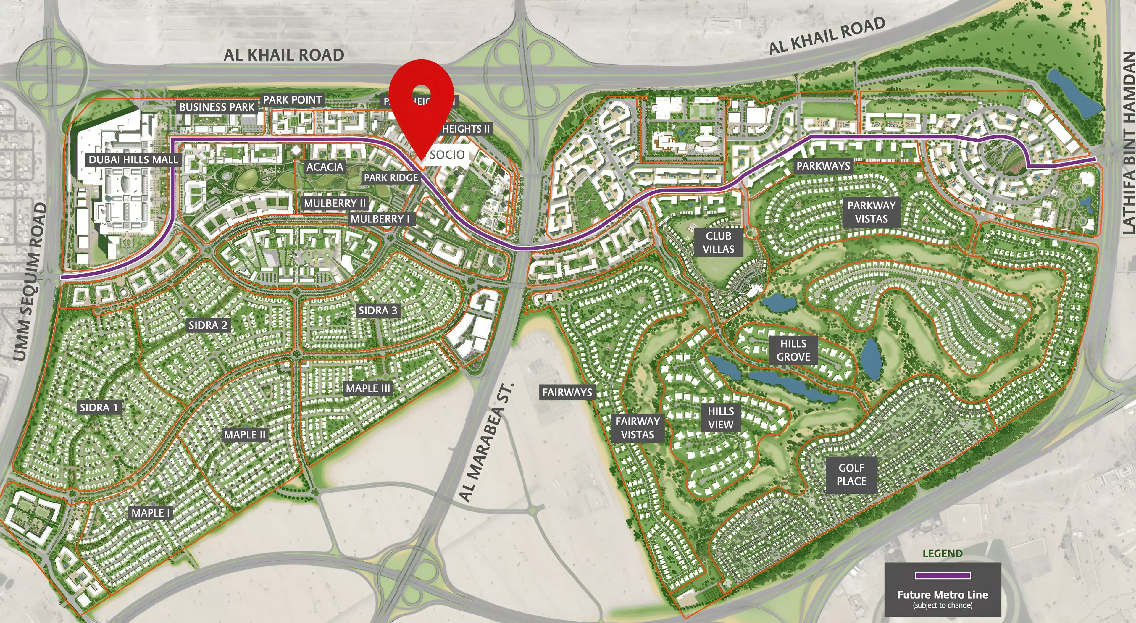 Masterplan for Socio at Dubai Hills Estate
