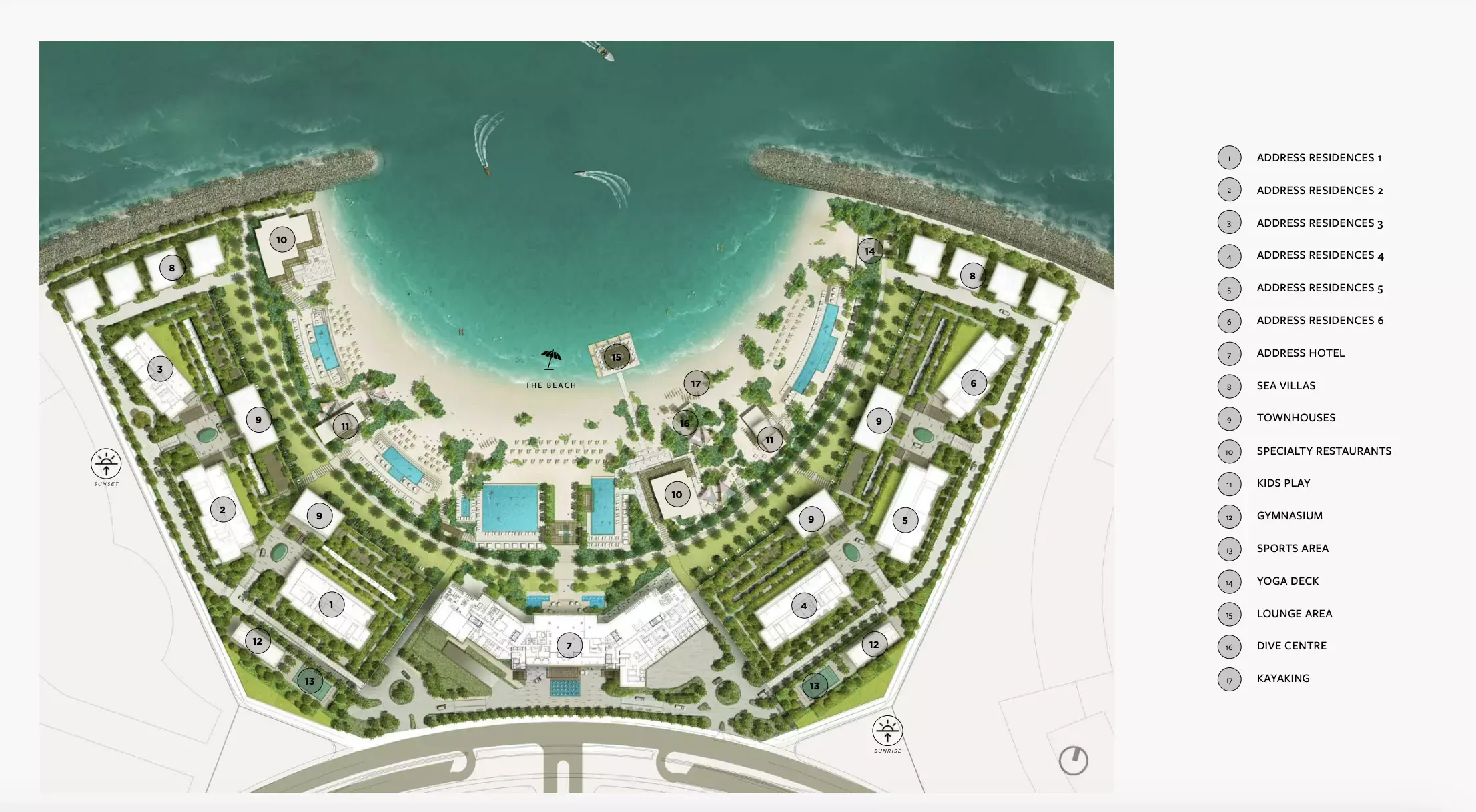 Masterplan for Address Residences Al Marjan Island
